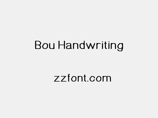 Bou Handwriting