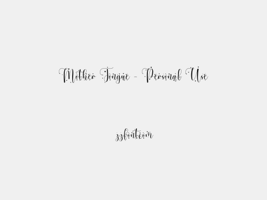 Mother Tongue - Personal Use