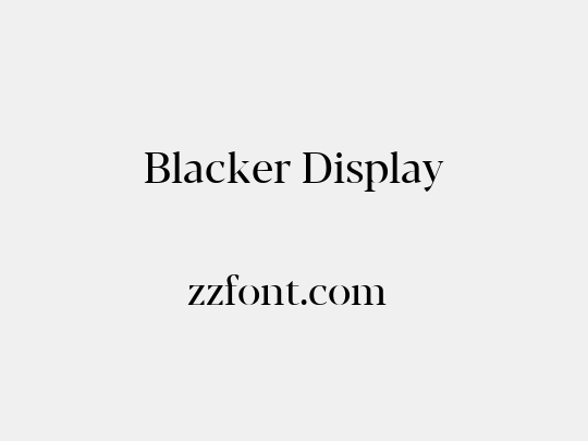 Blacker Display