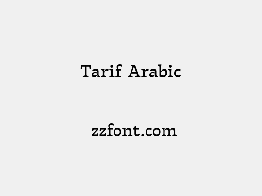 Tarif Arabic