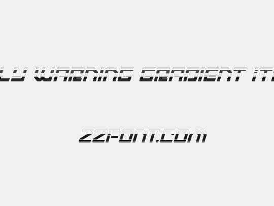 Early Warning Gradient Italic