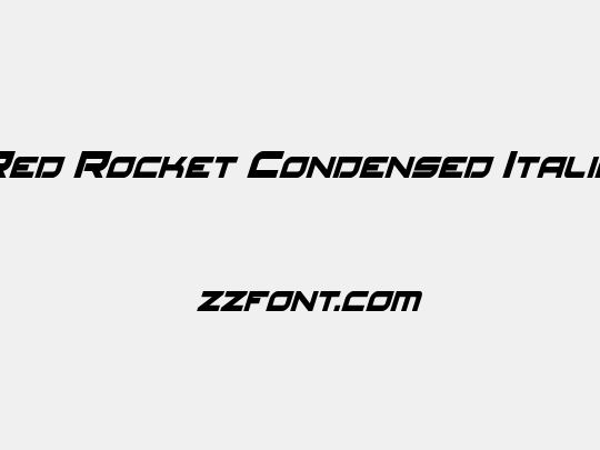 Red Rocket Condensed Italic
