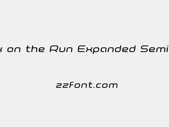 Fox on the Run Expanded Semi-Italic