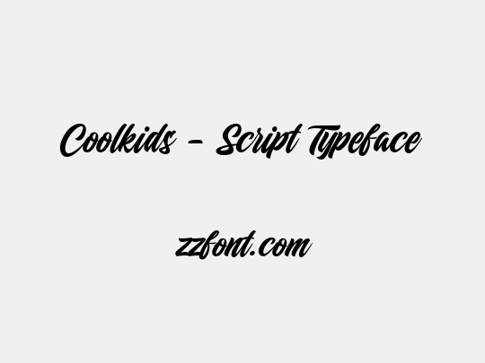 Coolkids - Script Typeface