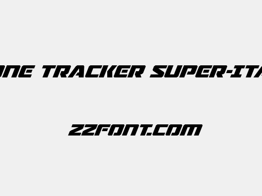 Drone Tracker Super-Italic