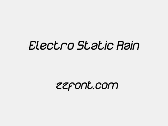 Electro Static Rain