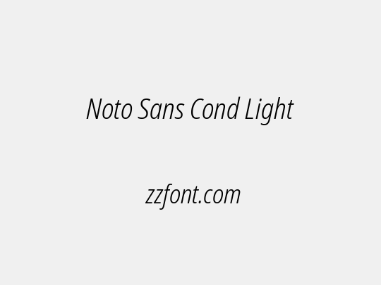 Noto Sans Cond Light
