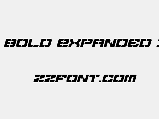 Vyper Bold Expanded Italic