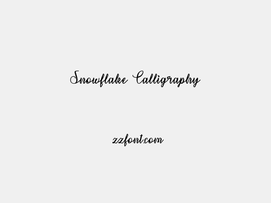 Snowflake Calligraphy