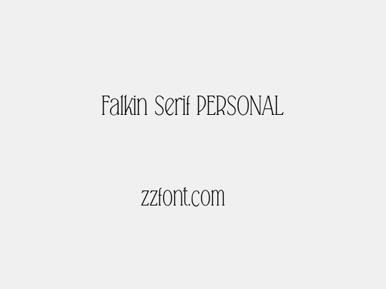 Falkin Serif PERSONAL