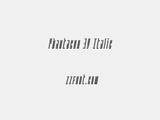 Phantacon 3D Italic
