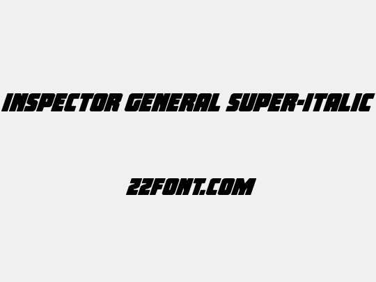 Inspector General Super-Italic