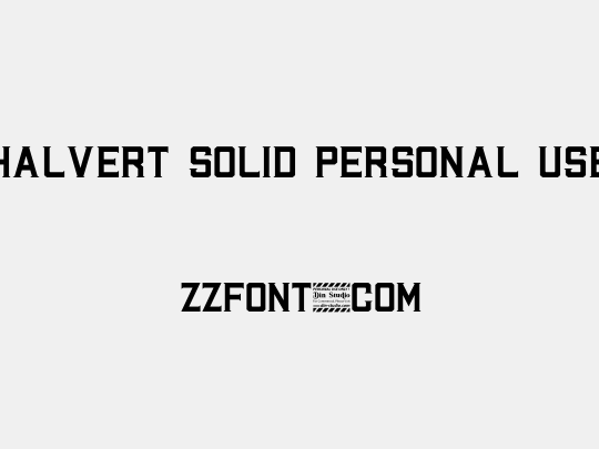 Halvert Solid Personal Use