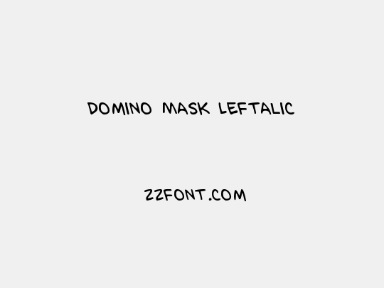 Domino Mask Leftalic