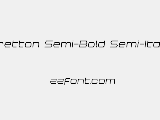 Bretton Semi-Bold Semi-Italic