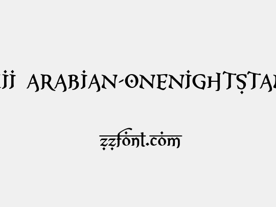 XXII ARABIAN-ONENIGHTSTAND