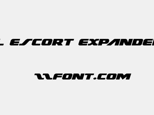 Federal Escort Expanded Italic
