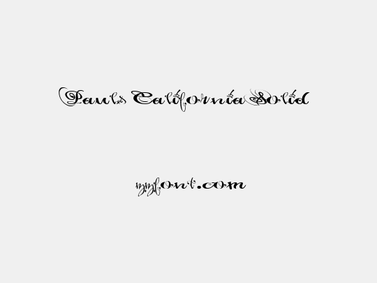 Pauls California Solid