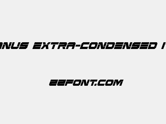 Eridanus Extra-Condensed Italic