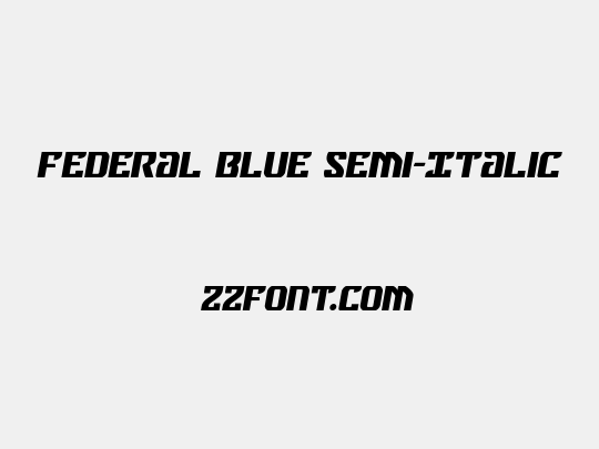 Federal Blue Semi-Italic