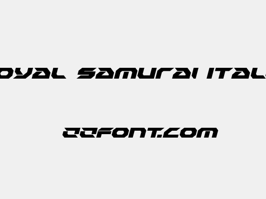Royal Samurai Italic
