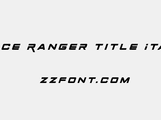 Space Ranger Title Italic