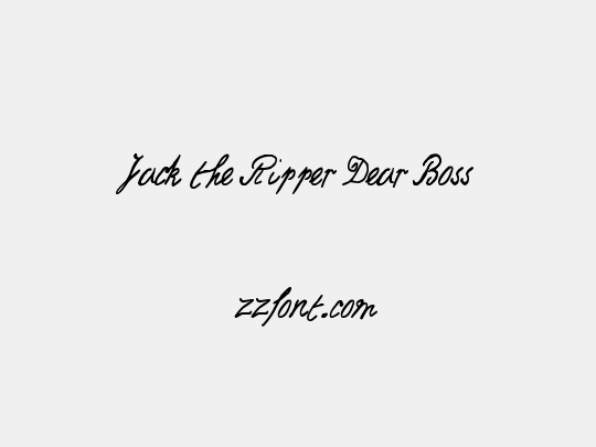 Jack the Ripper Dear Boss