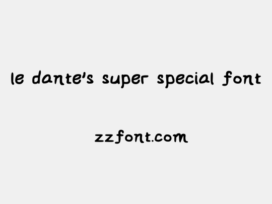 le dante's super special font