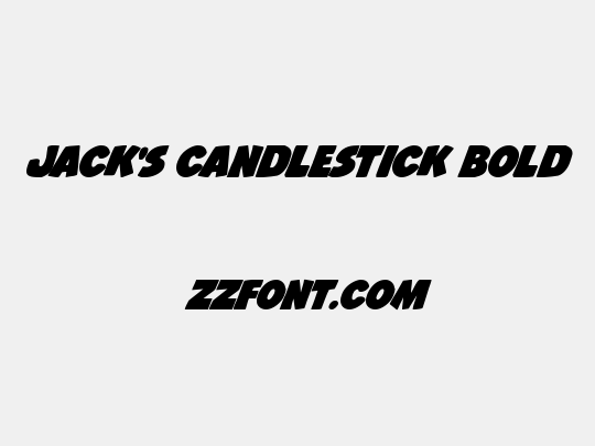 Jack's Candlestick Bold