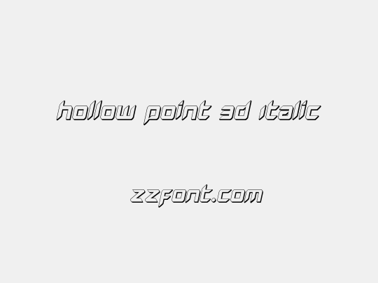 Hollow Point 3D Italic