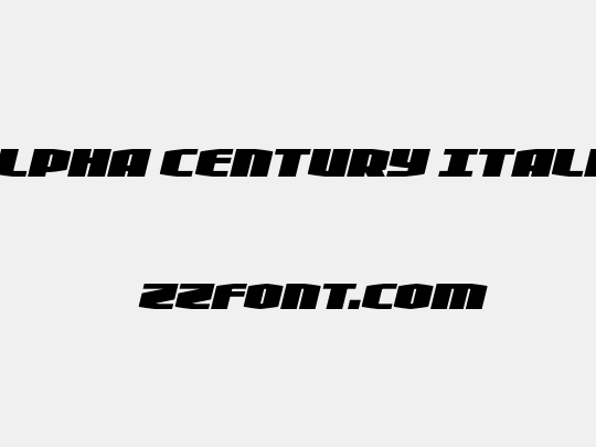Alpha Century Italic