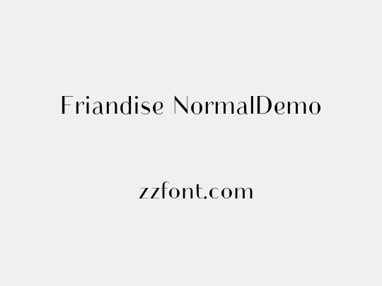 Friandise NormalDemo