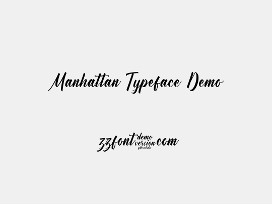 Manhattan Typeface Demo