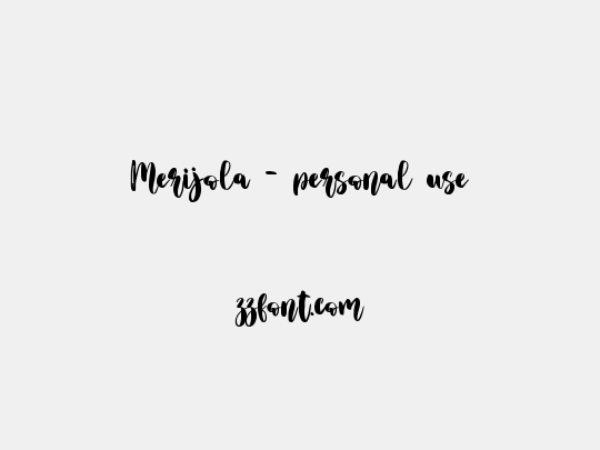 Merijola - personal use