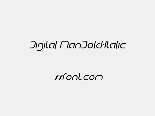 Digital ManBold-Italic