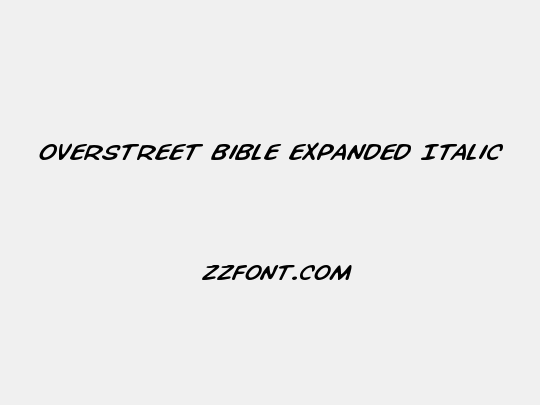 Overstreet Bible Expanded Italic