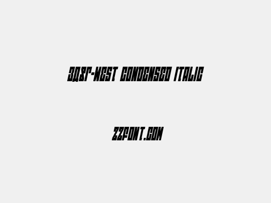 EAST-west Condensed Italic