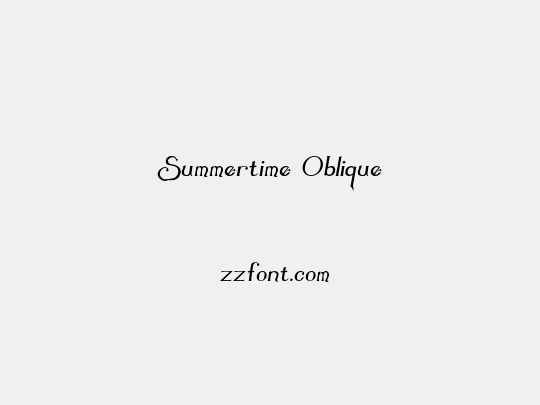 Summertime Oblique