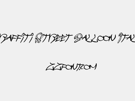 Graffiti Street Balloon Italic