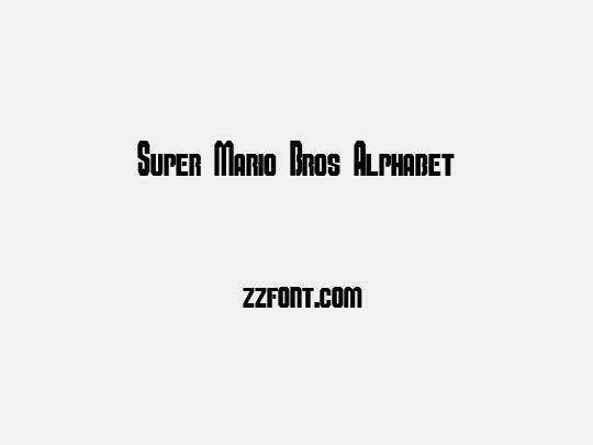 Super Mario Bros Alphabet