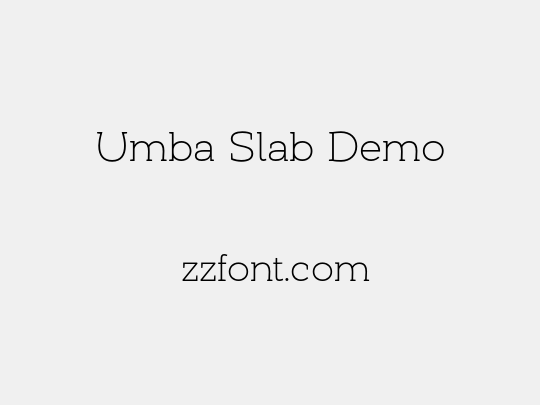 Umba Slab Demo