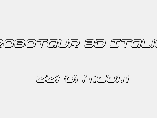 Robotaur 3D Italic