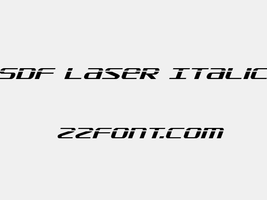 SDF Laser Italic