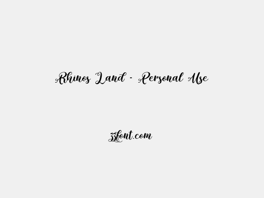 Rhinos Land - Personal Use