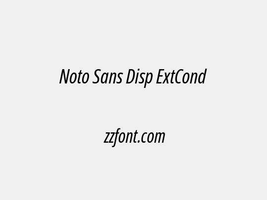 Noto Sans Disp ExtCond