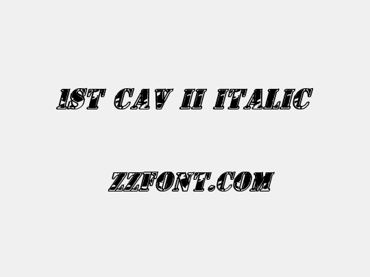 1st Cav II Italic