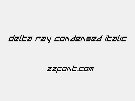 Delta Ray Condensed Italic