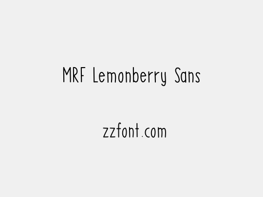 MRF Lemonberry Sans