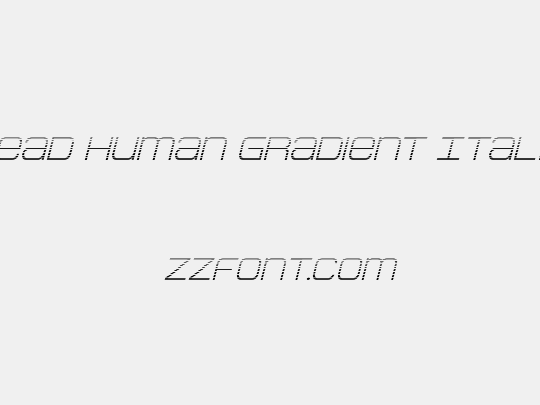 Head Human Gradient Italic