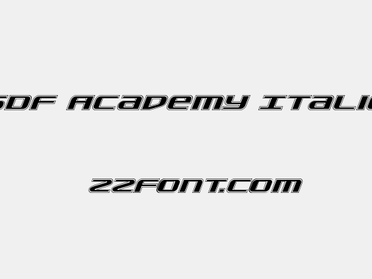 SDF Academy Italic